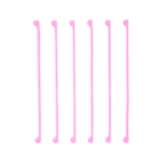 Proužky na laminaci řas 3 páry, růžové